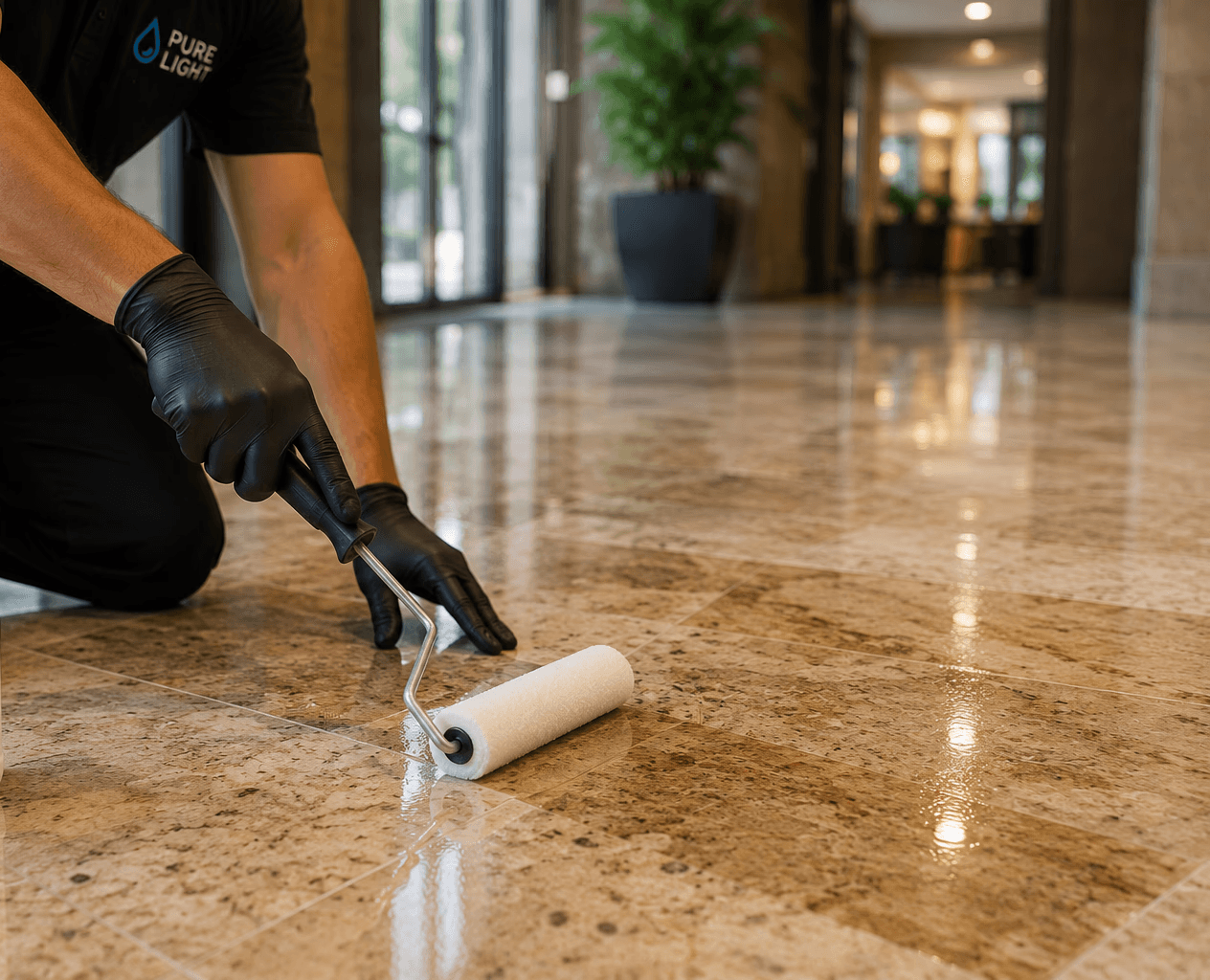 Sealing marble countertop – stone maintenance and protective coating service