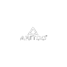 Aritco logo – white triangular emblem above the word ARITCO in white capital letters on a black background