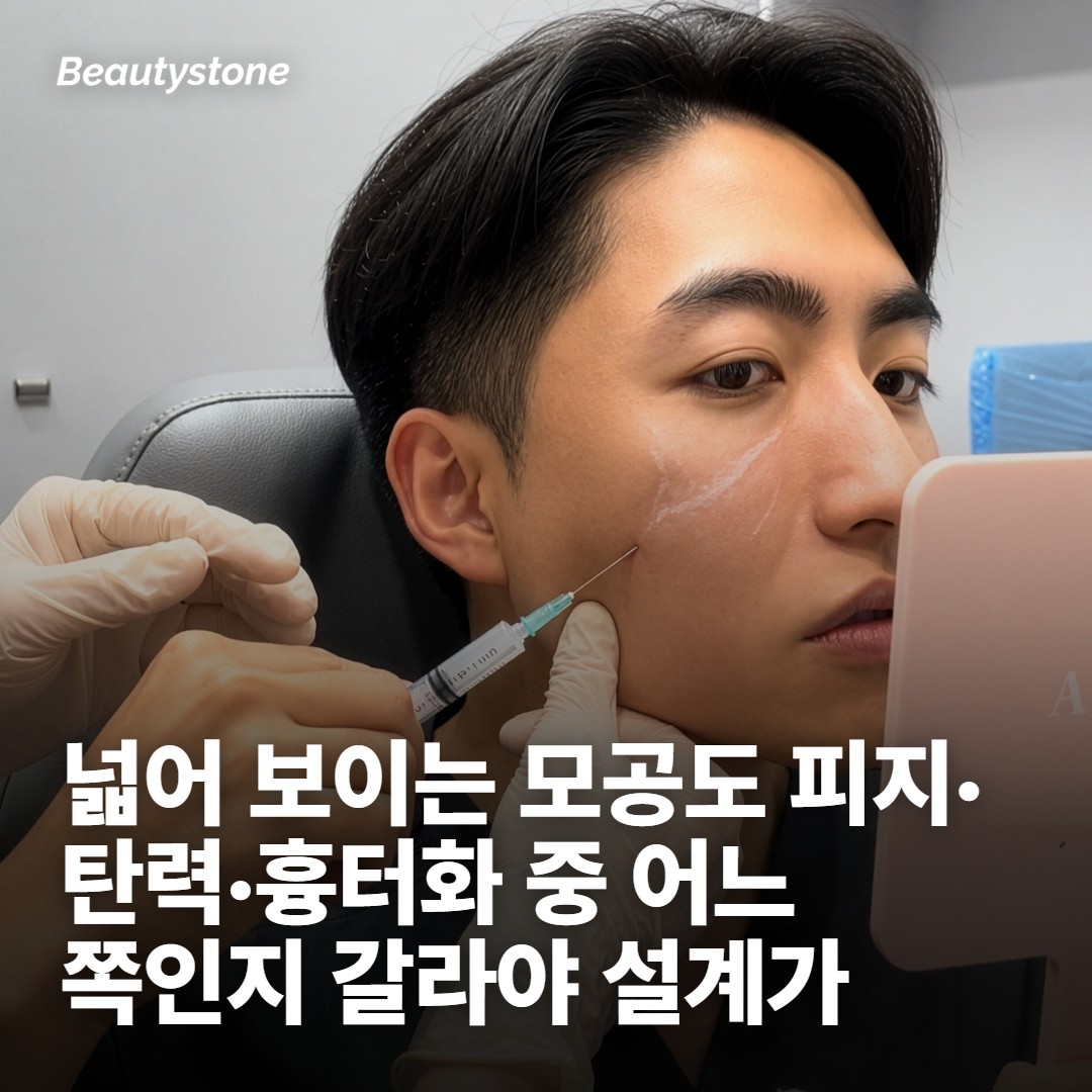 넓어진 모공도 원인이 하나가 아니에요