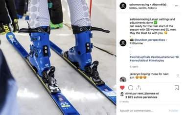 Post Instagram sur les nouveaux ajustements des équipements