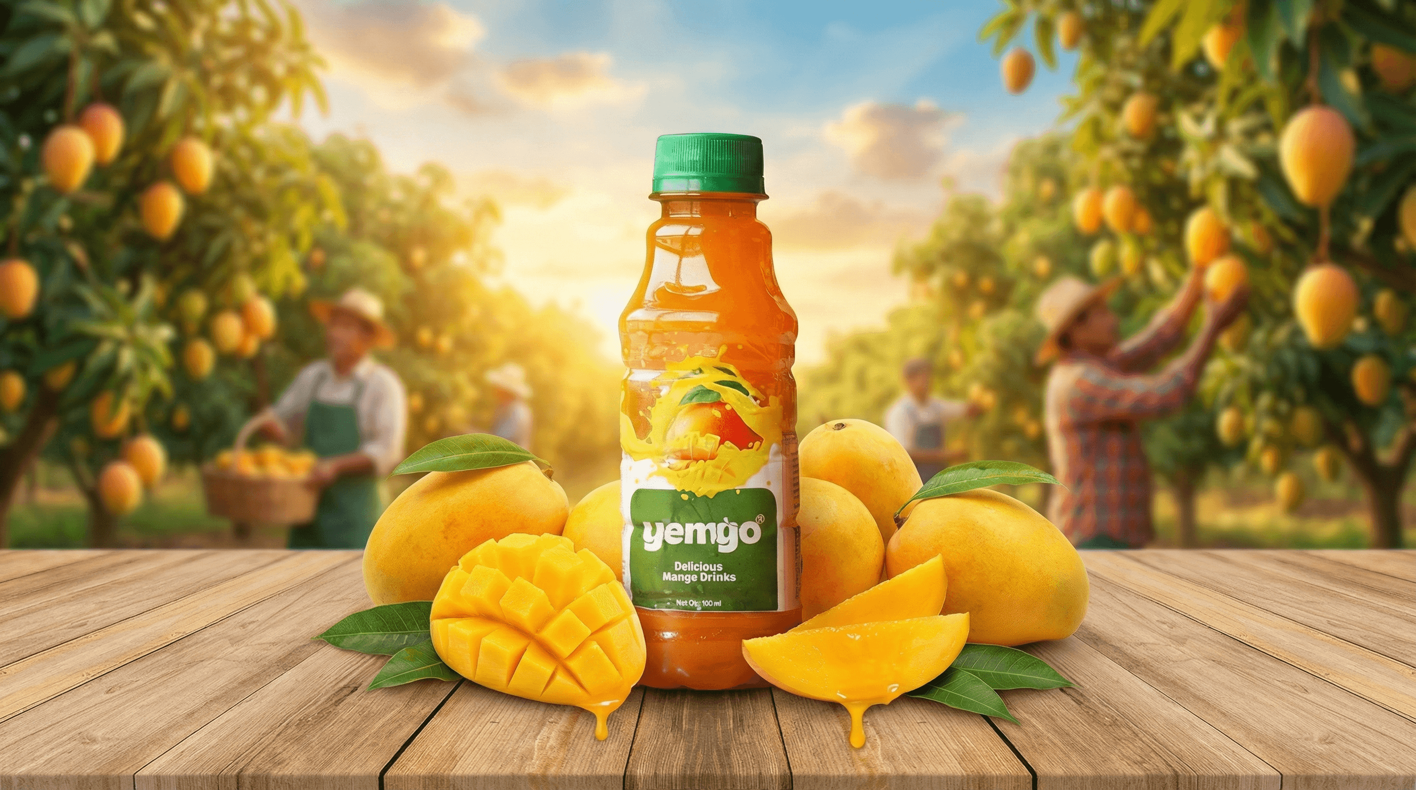 Smiling barista holding green cup at coffee machine