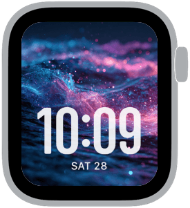 neon tide Apple Watch face preview 1 featuring abstract and summer.
