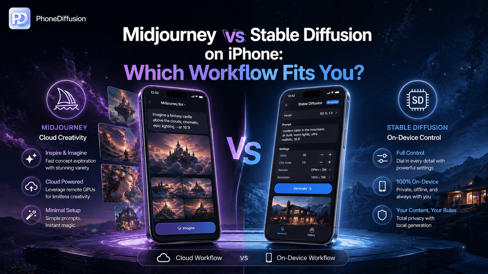 Midjourney vs Stable Diffusion on iPhone: Which Workflow Fits You?