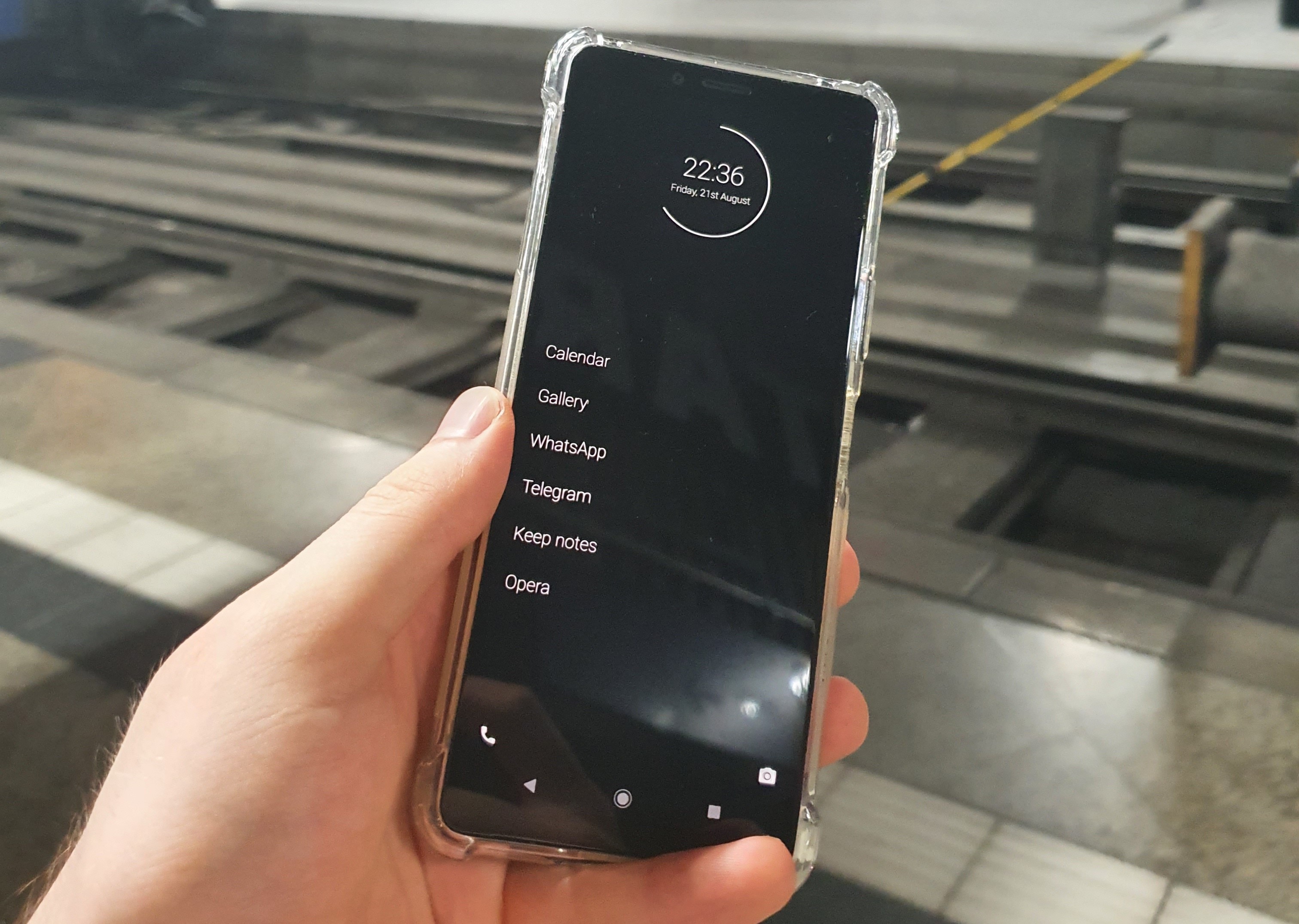 minimalist phone during travel
