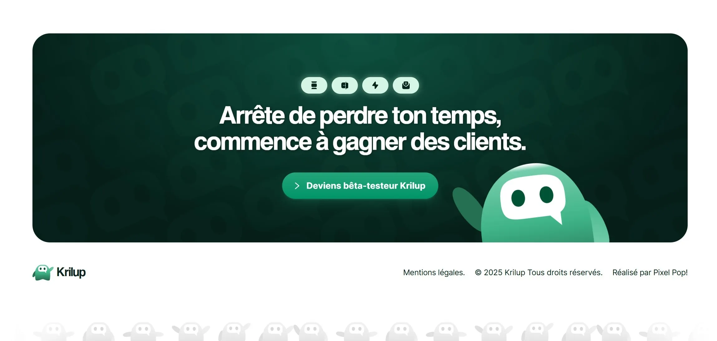 section cta landing page krilup