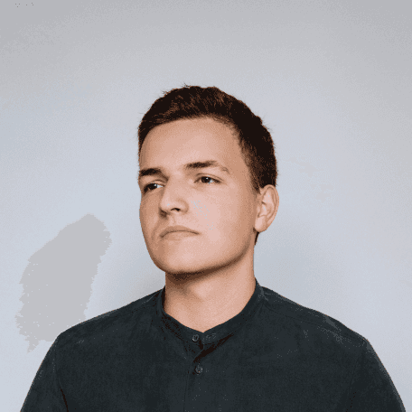 man in black button-up shirt
