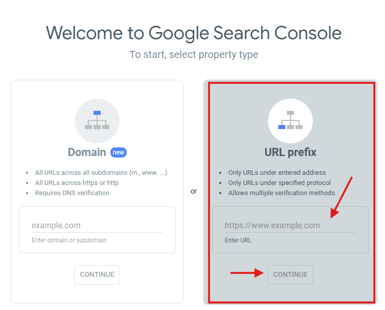 Set up Google Search Console