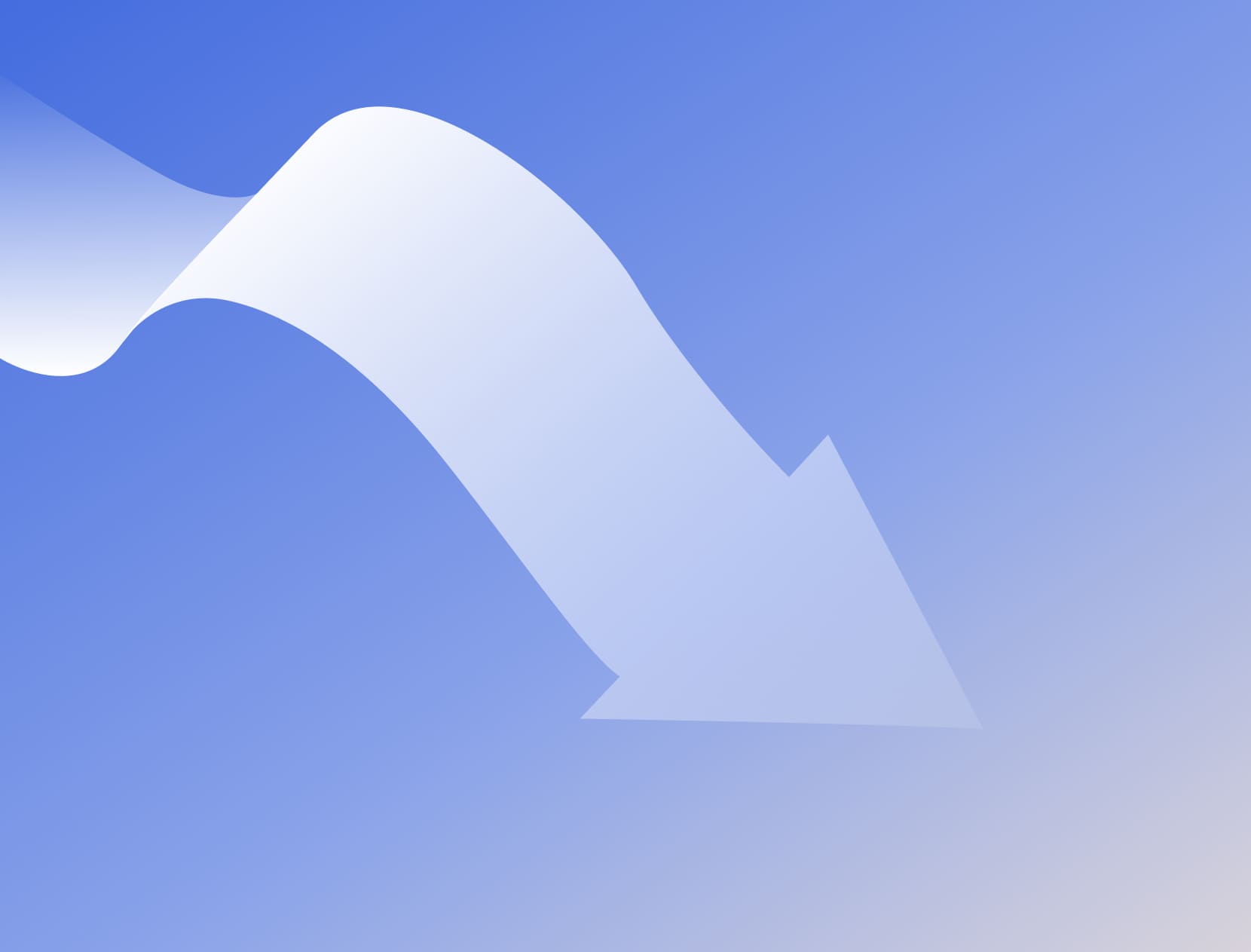 Abstract illustration of a downward trending arrow