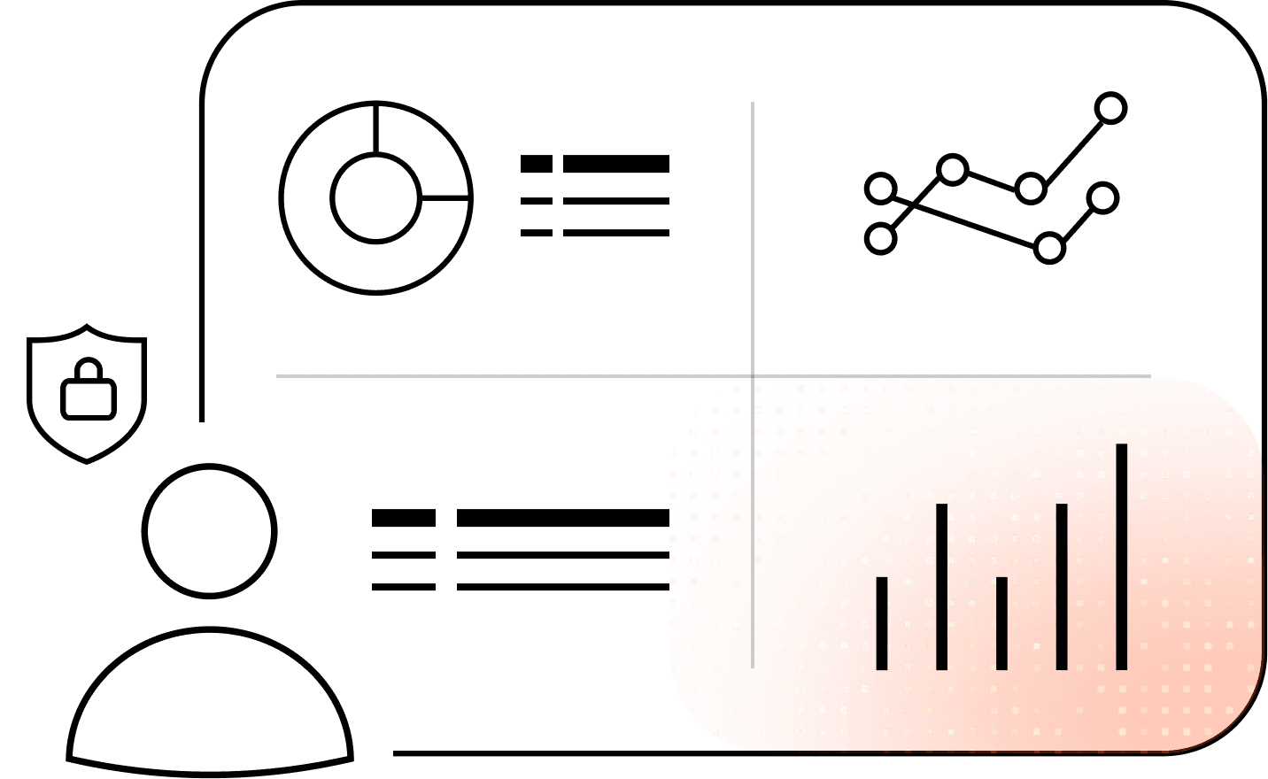 Illustration showing private isolated AI instances
