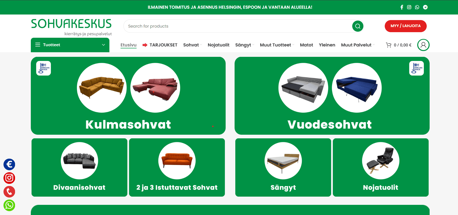 Kuva sohvakeskus.fi verkkosivusta