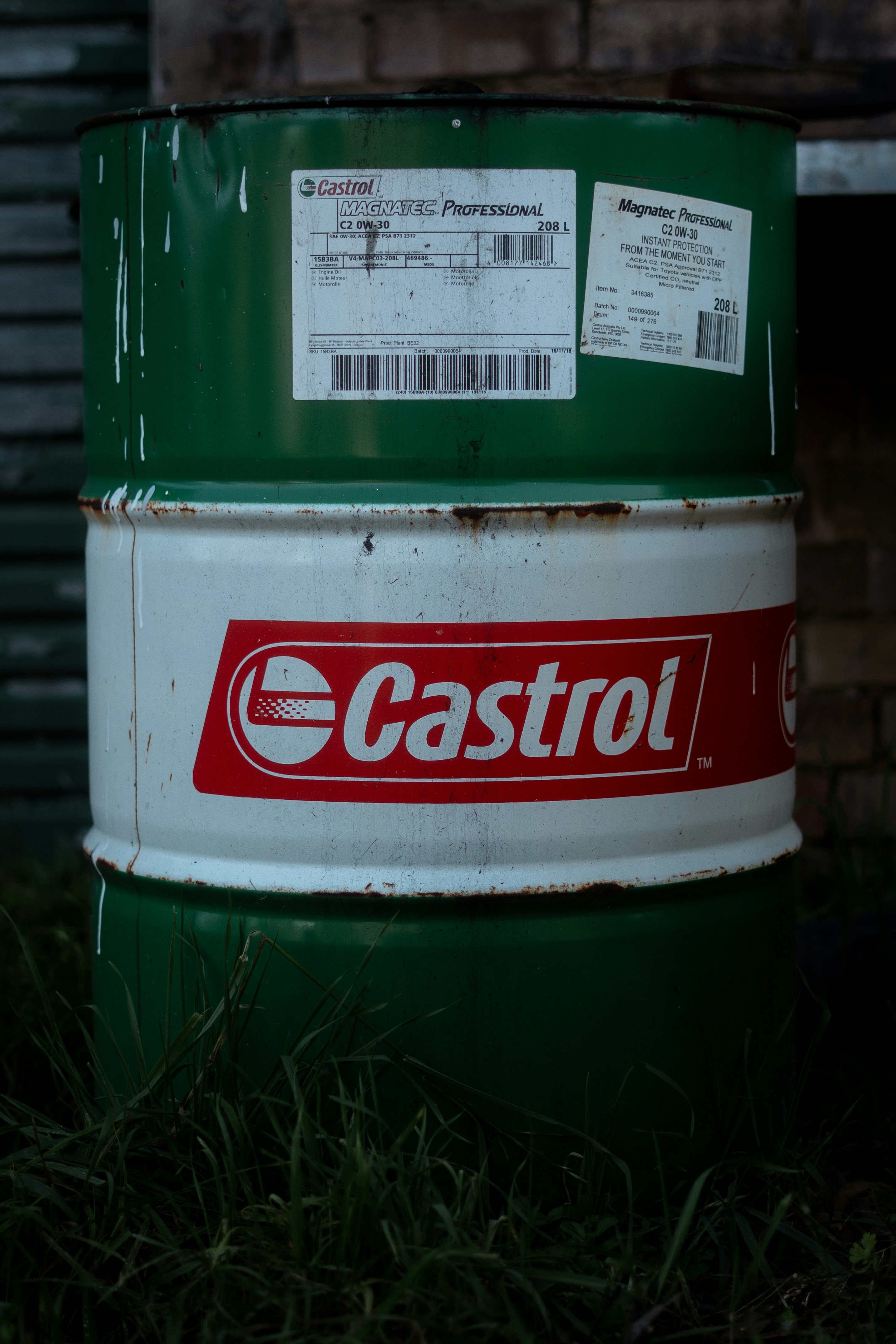 Eine Castrol-Tonne
