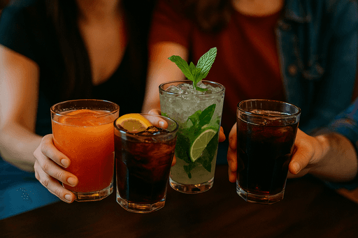 four different drinks