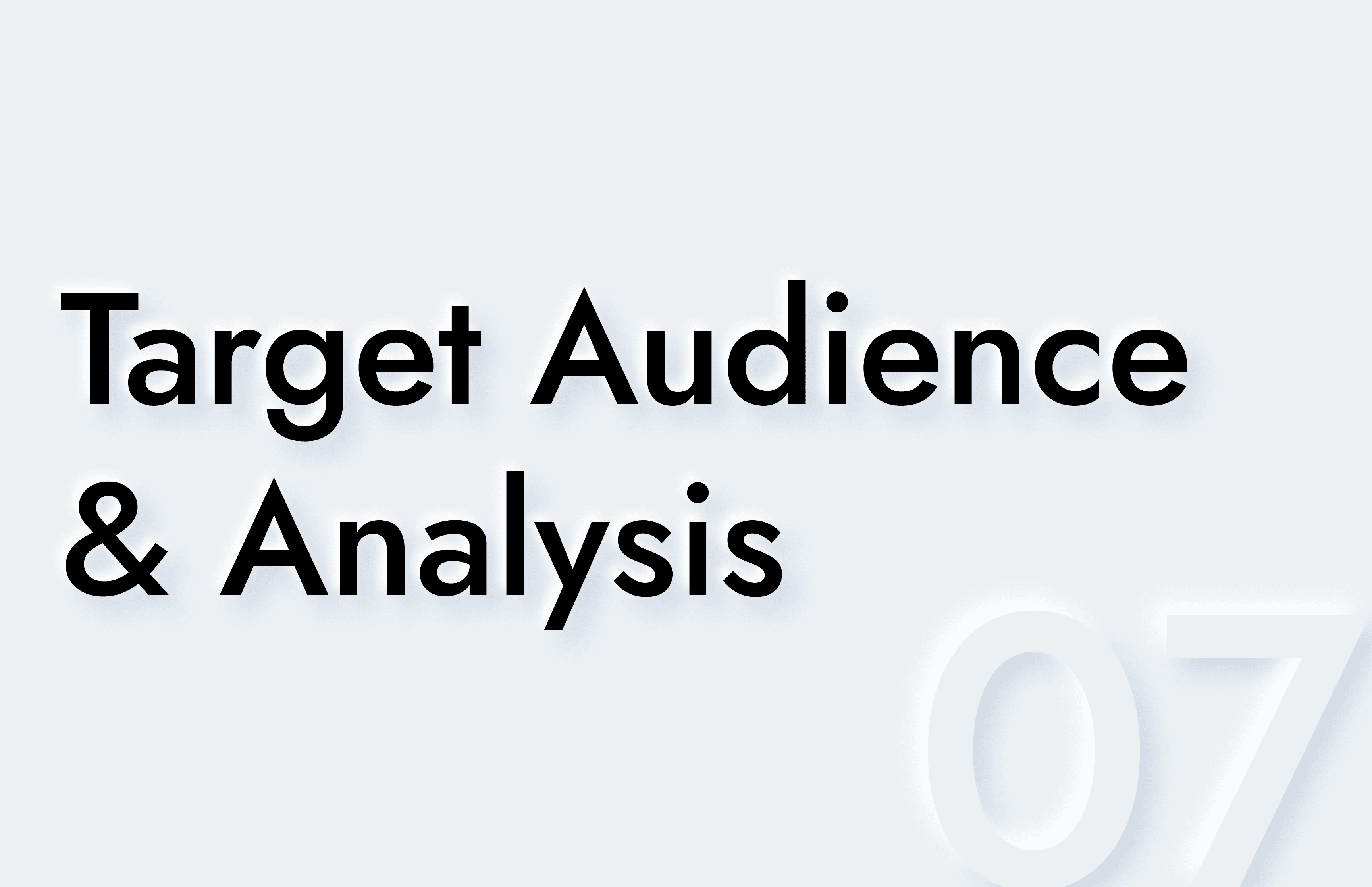 Target Audinece and & Analysis
