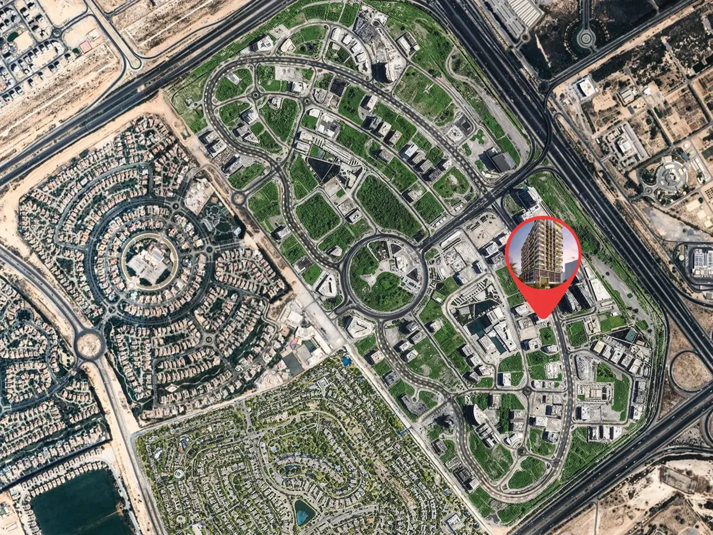 Weybridge Gardens location map dubailand