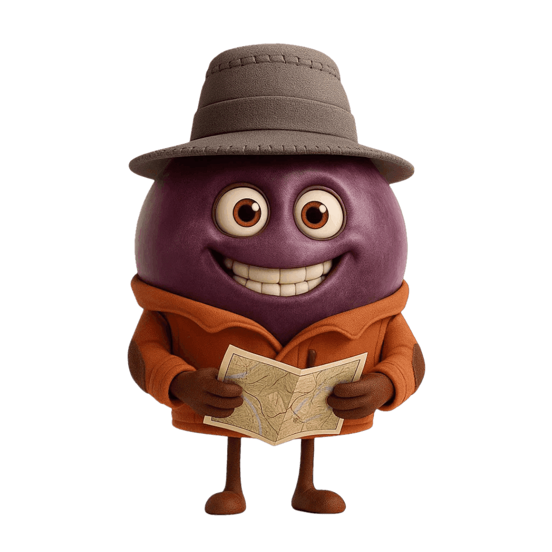 Xinomavro grape berry illustration for wine education.