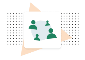 Focus groups icon with multiple personas