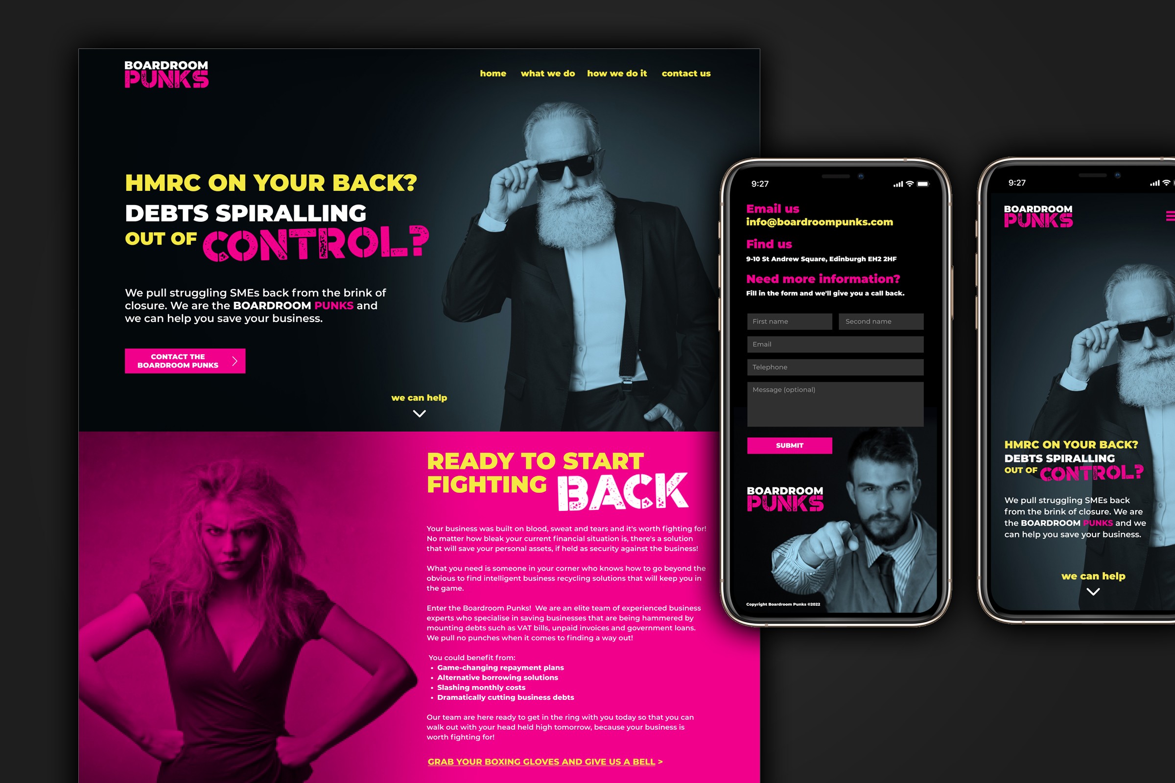 Boardroom Punks Web Design