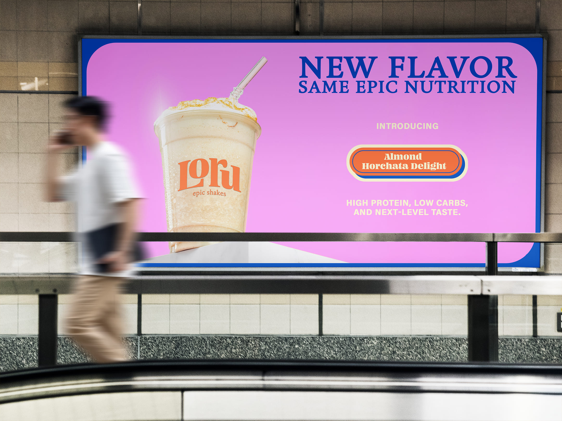 Billboard of new Loru Protein Shake flavor