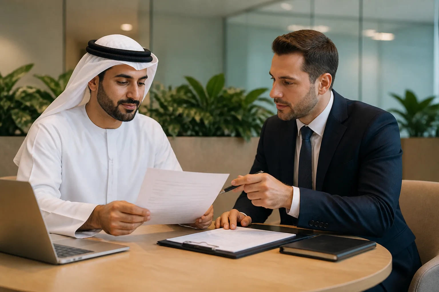NOC Requirements When Setting Up a Business in Dubai beside a Dubai trade license document