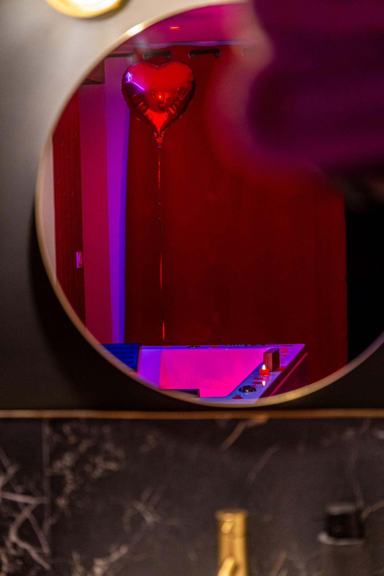Colorful nebula surrounded by distant stars