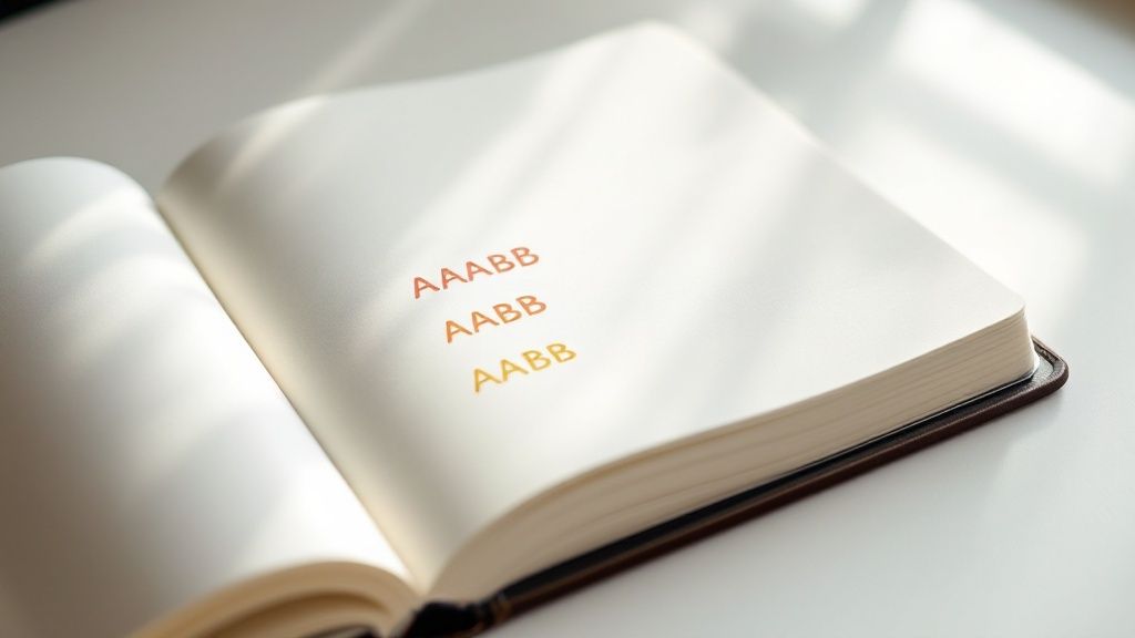 AABB Rhyme Scheme (Couplet Rhyme)