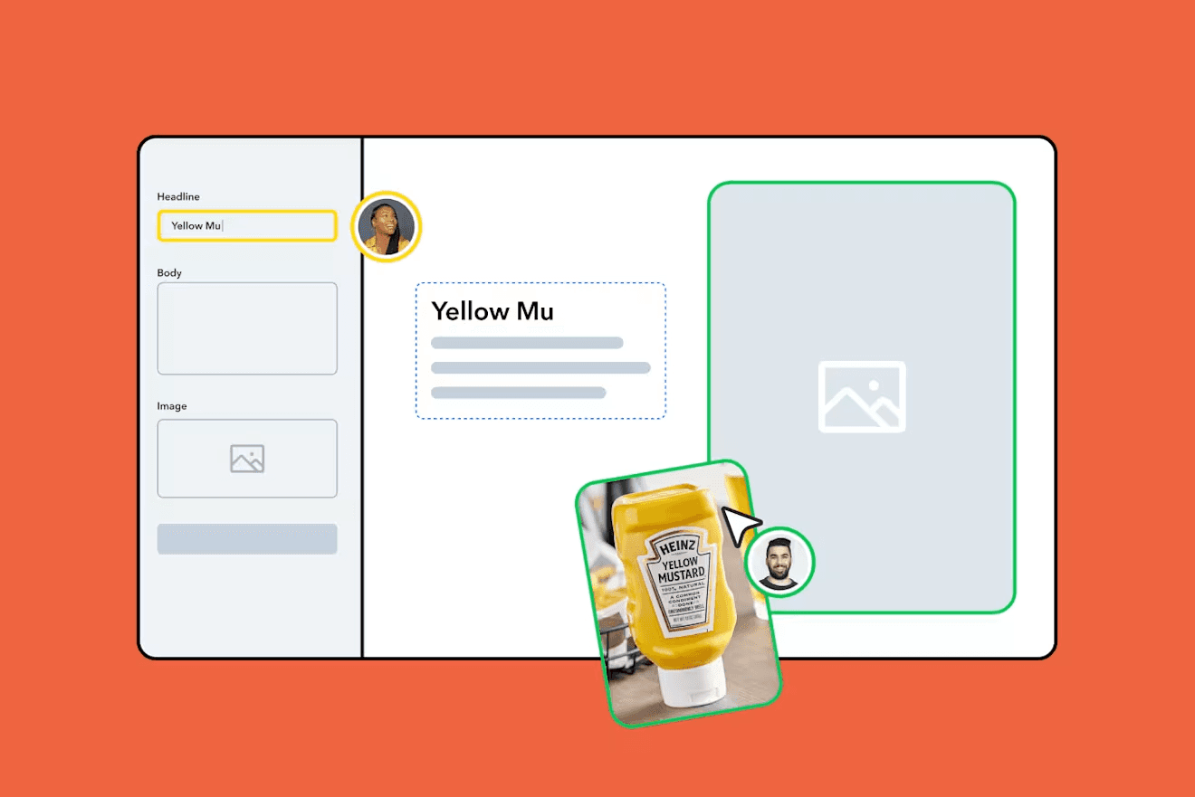 Kraft Heinz illustration showing a personalized website banner with Yellow Mustard imagery and location-based visitor targeting.