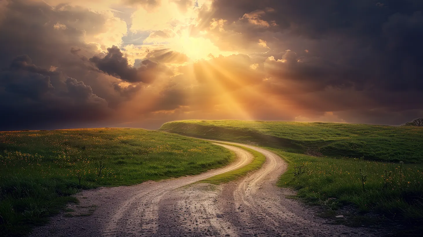 Illustration of a road leading forward and ending at the horizon.