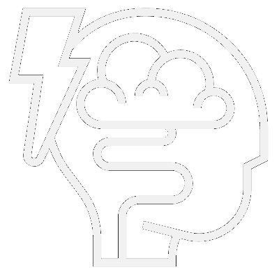 Cloud and lightning inside headIcon