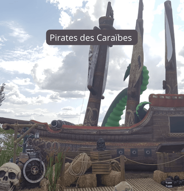 Décor animation et scénographie immersive de pirates pour soirée d’entreprise à Bordeaux