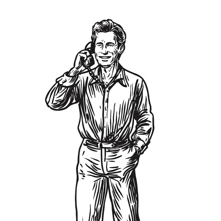 customer on the phone