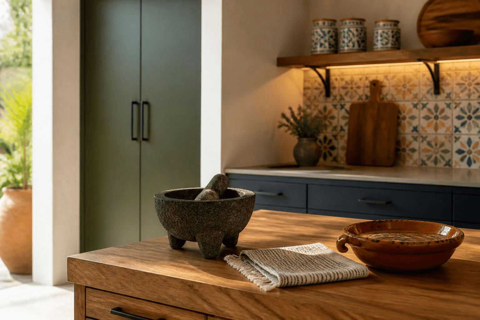 Modern Mexican Kitchen Ideas: Tile, Wood, Color, and a Layout That Works inspiration image 3