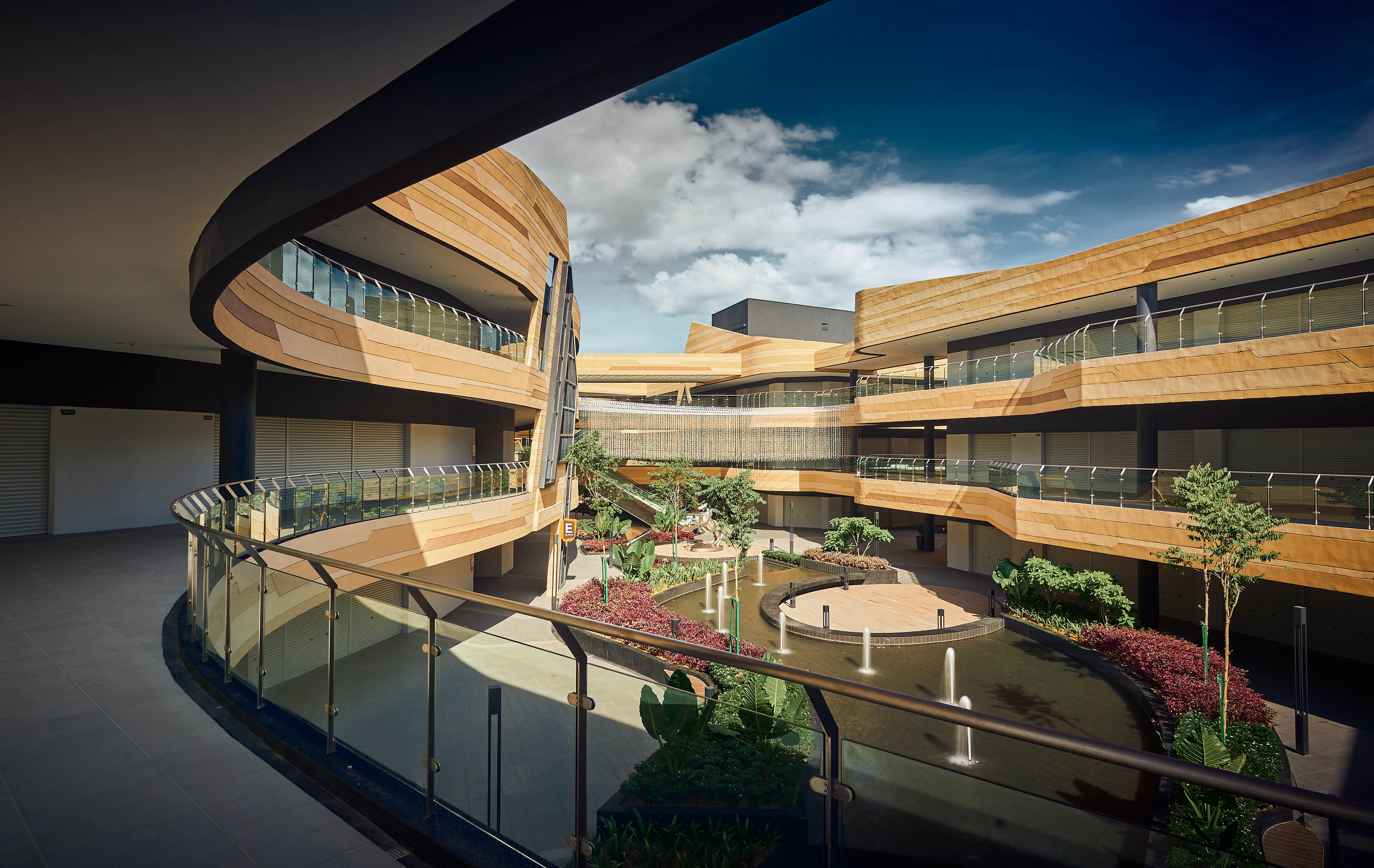 Courtyard view of Eco Hill project by Asima Architects