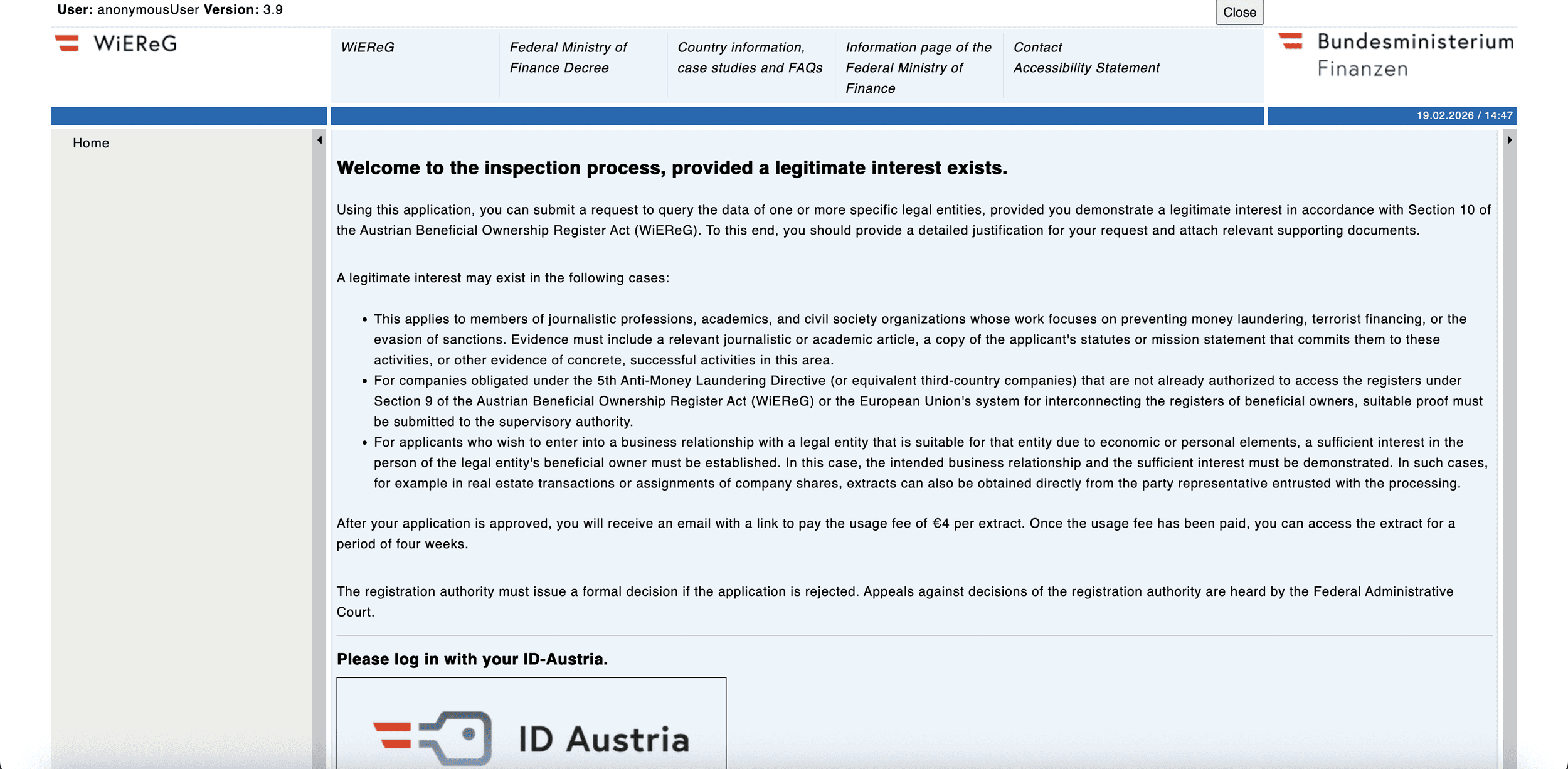 The legitimate interest access process.