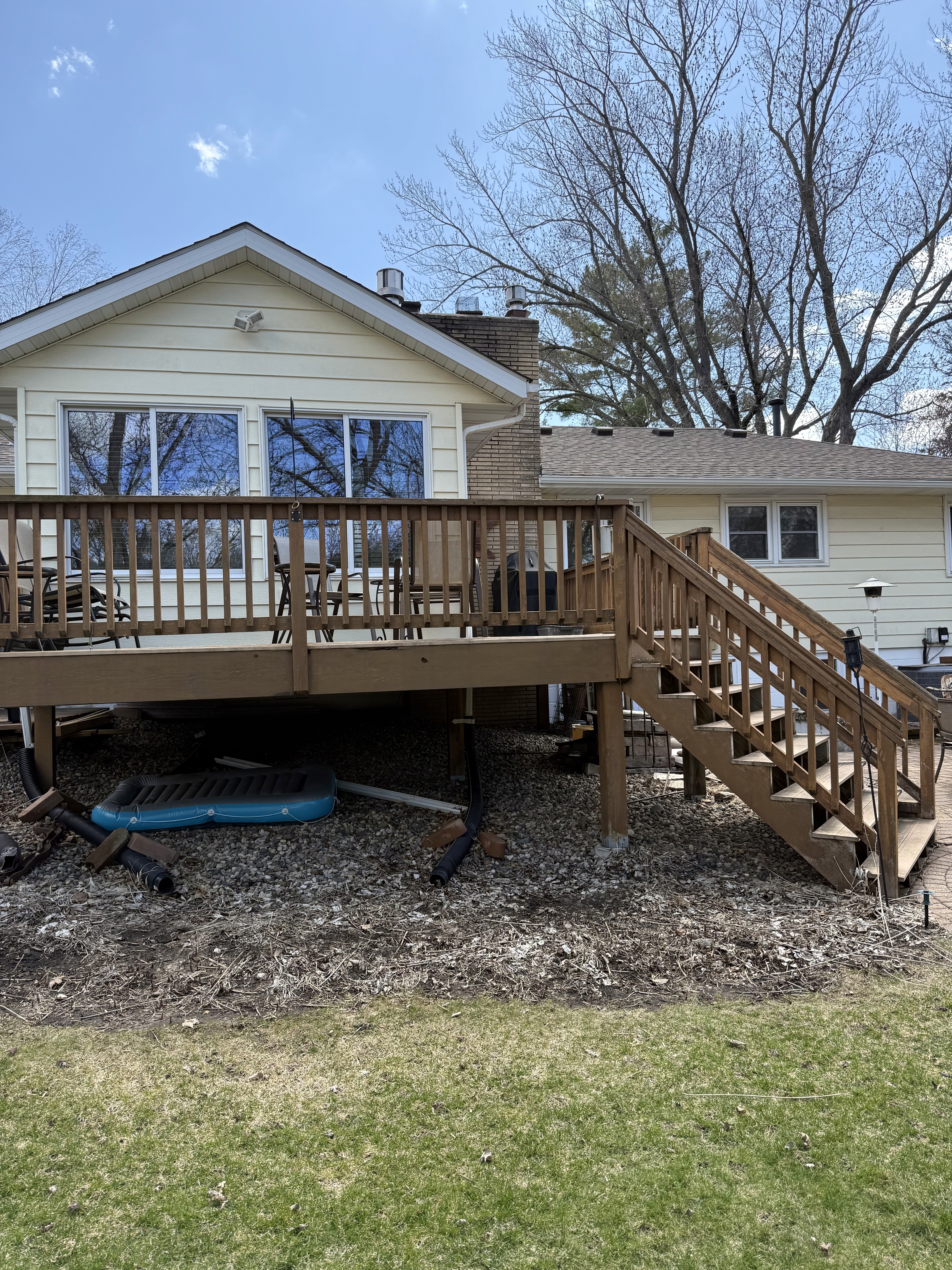 before deck refinishing