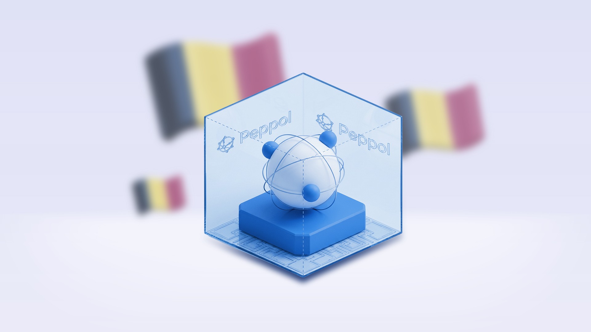 Peppol icon with Belgian flags