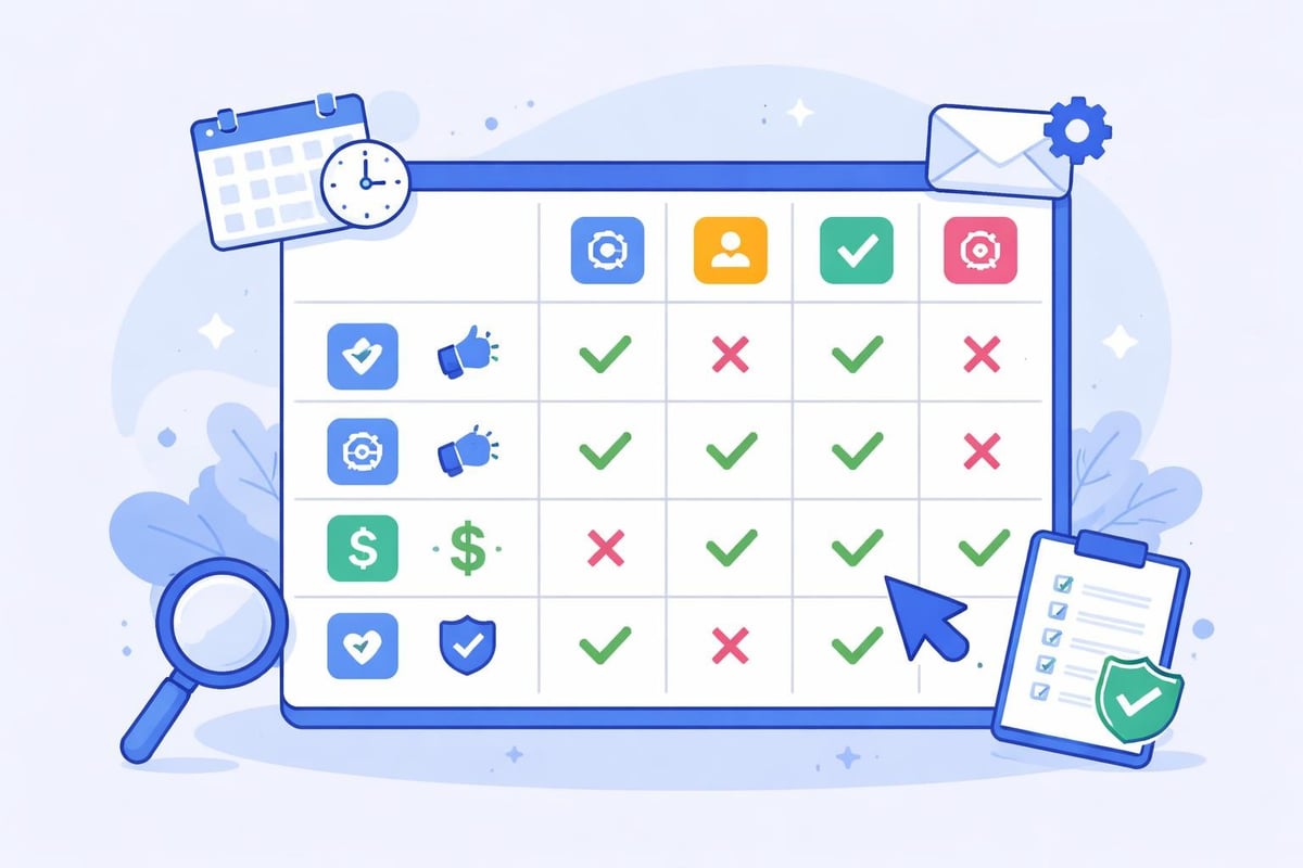 Time tracking evaluation checklist
