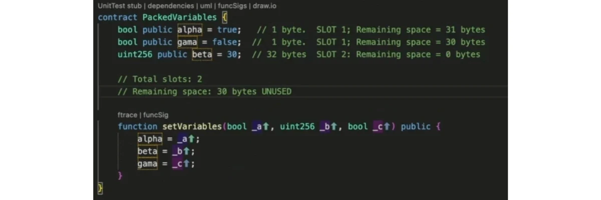 Efficient Packing (PackedVariables)