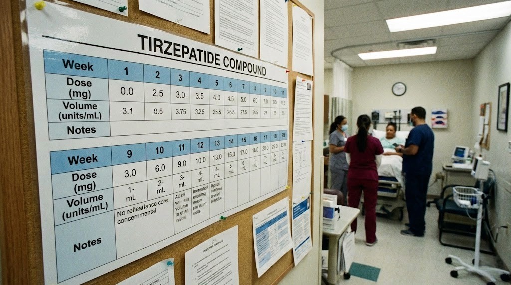 Tirzepatide compound dosing chart