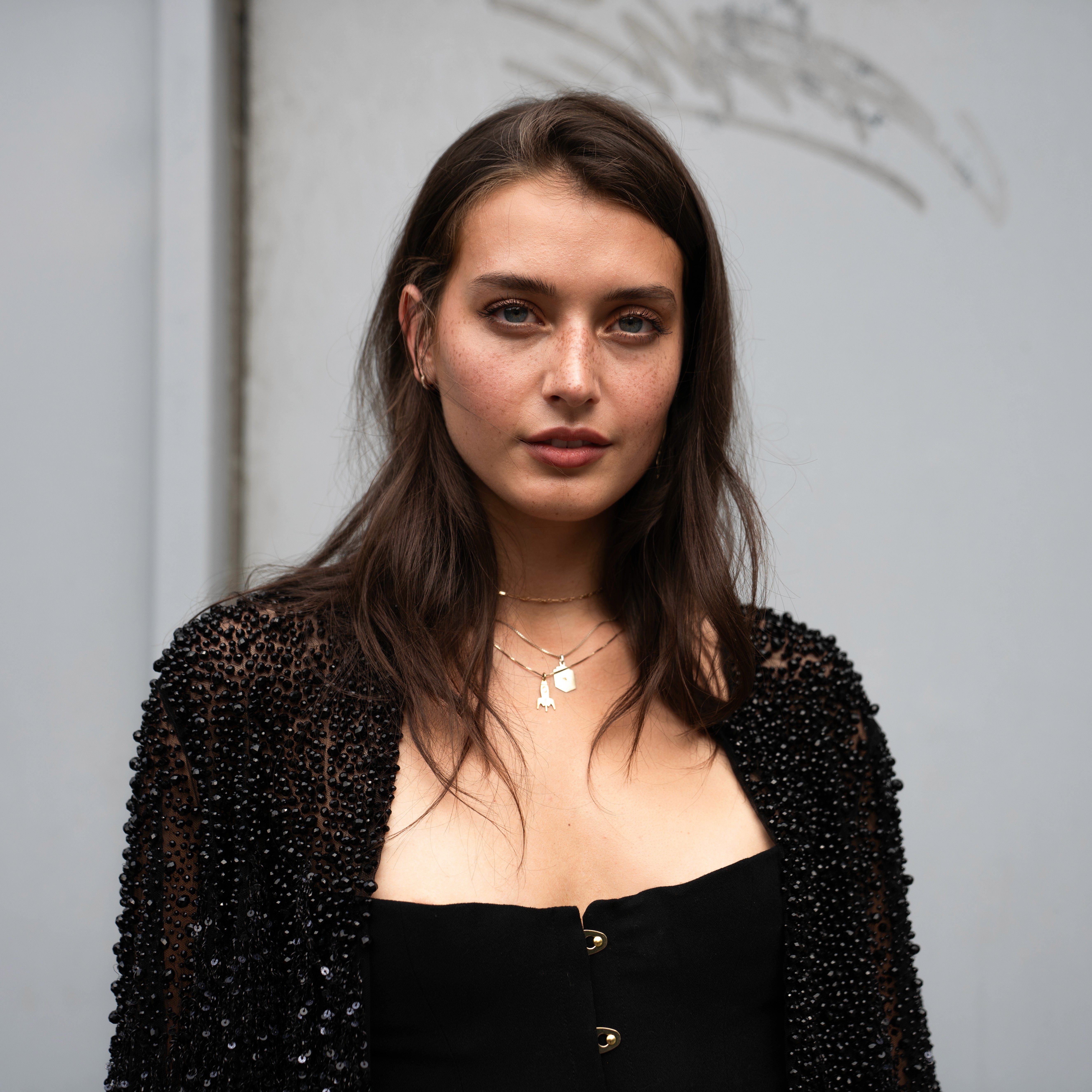 Modern portrait of model outside of NYFW