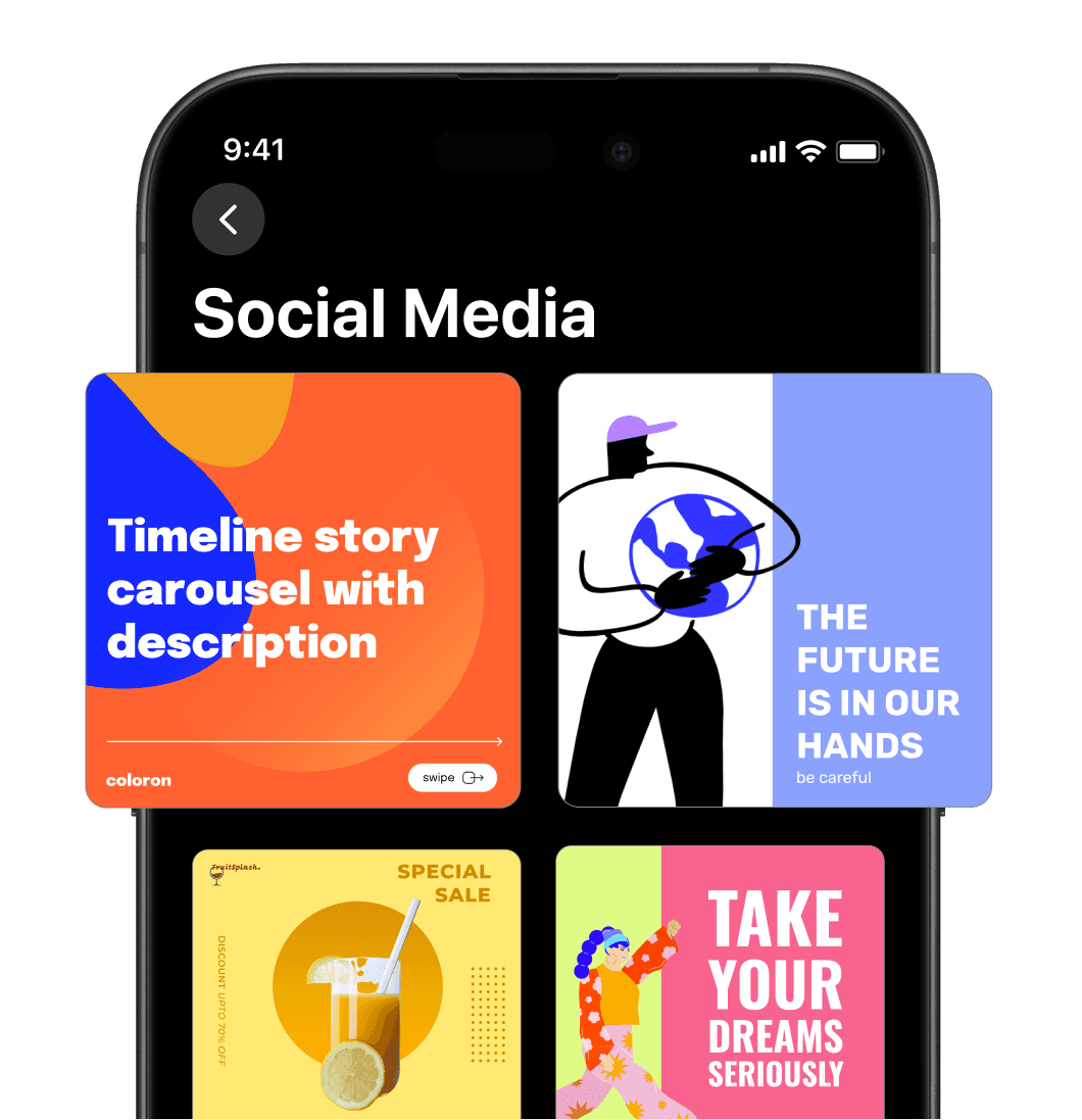 Design Air helps create visuals ready to share.