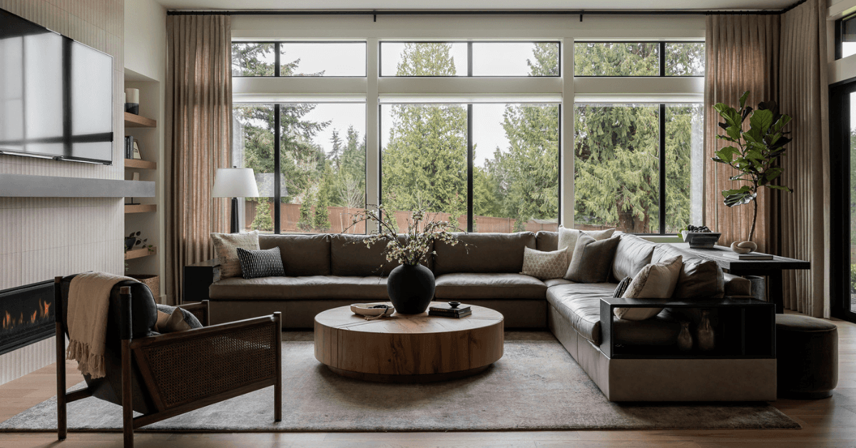 We’re so excited to share details from The Woodinville House: Great Room –– one of our favorite interior design + professional organizing projects in Woodinville, WA.
