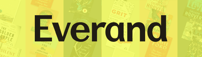 Everand audiobooks yellow background logo