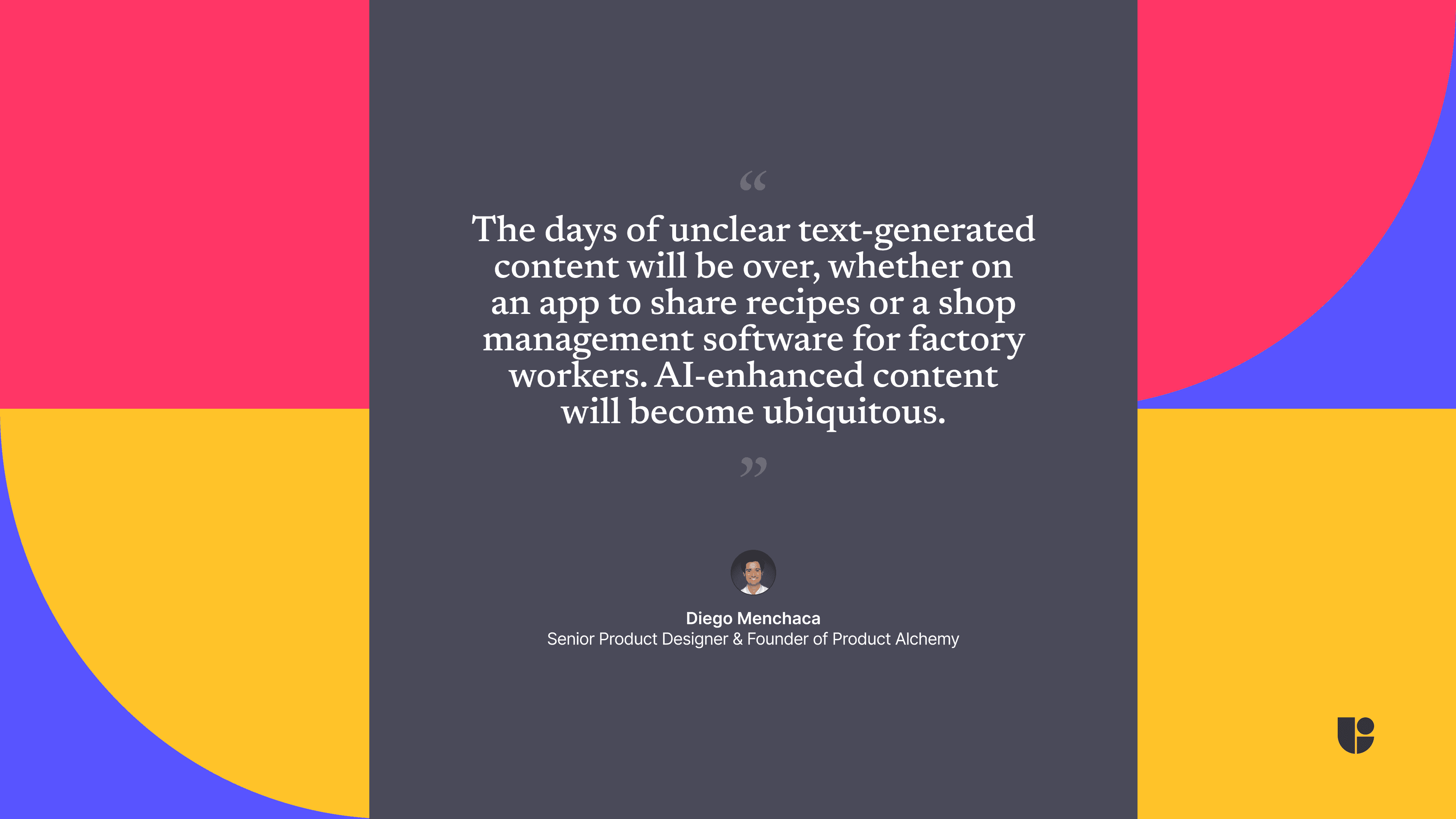 A quote from the interview where the designer(interviewee) gives his opinion on AI in the context of UX research and design