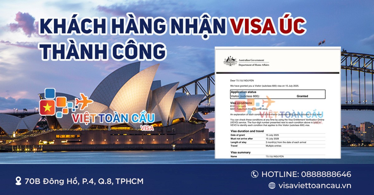 Quy trình xin visa Úc tại Visa Việt Toàn Cầu – đánh giá hồ sơ, tư vấn, nộp form online