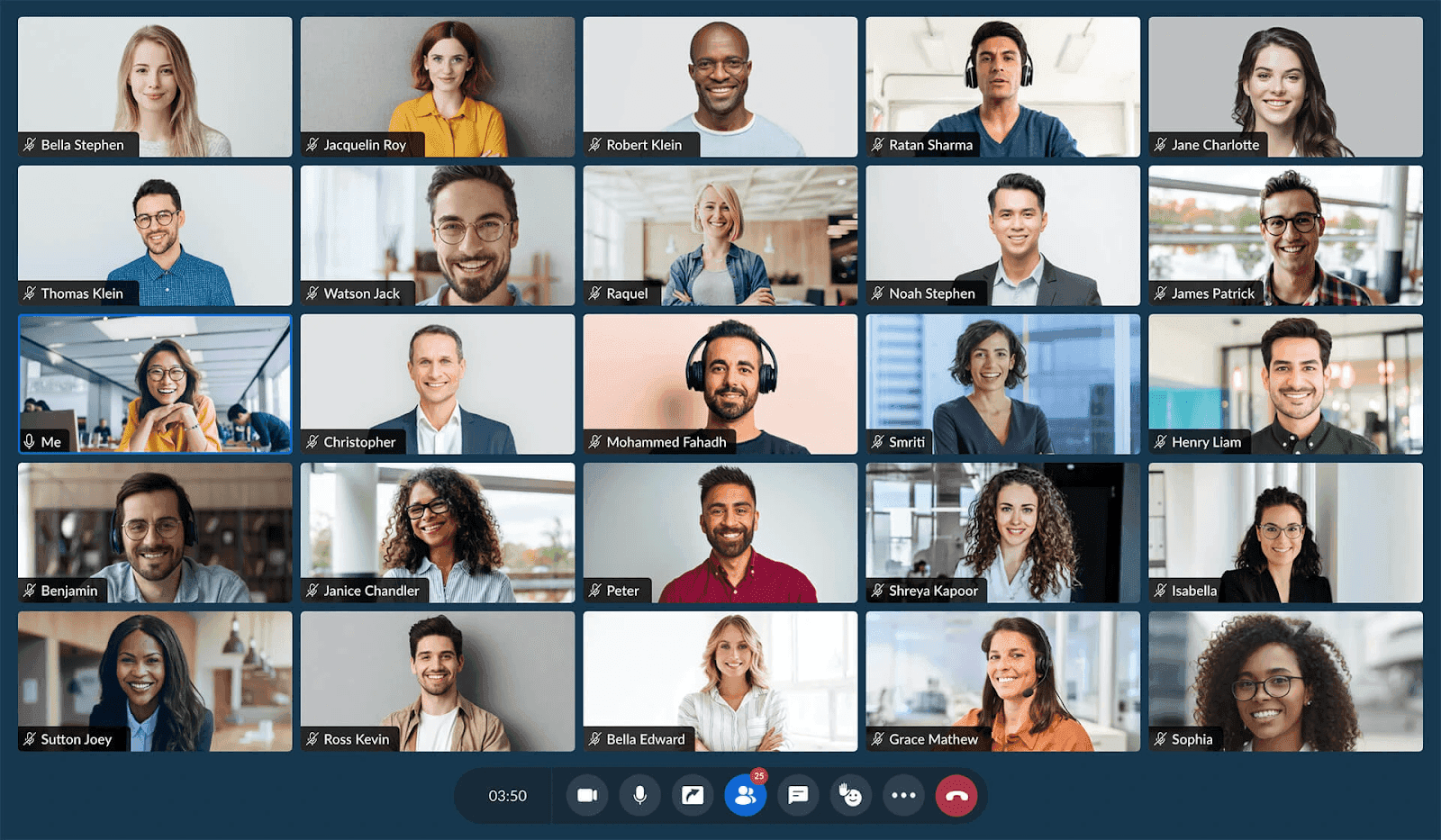 Interface of Zoho Meeting