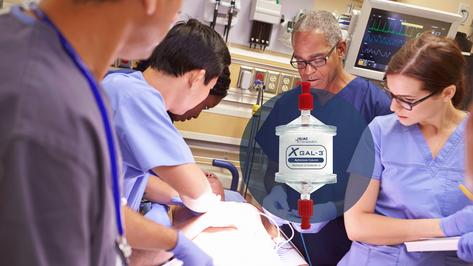 Close-up of a blue microscopic structure resembling a virus with detailed surface textures.