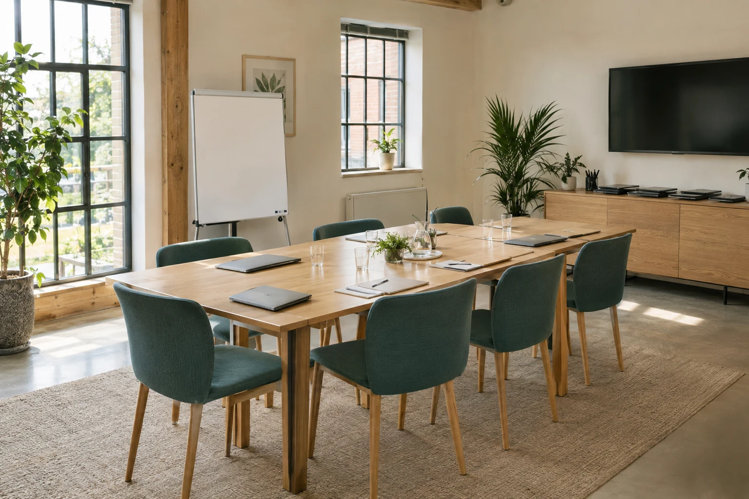 Präsentationstechnik und Whiteboard im Seminarraum