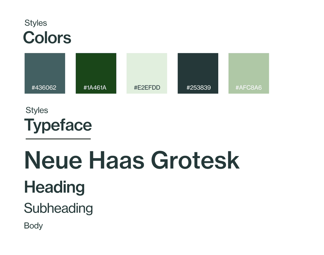 Nexstera's website brand guide.