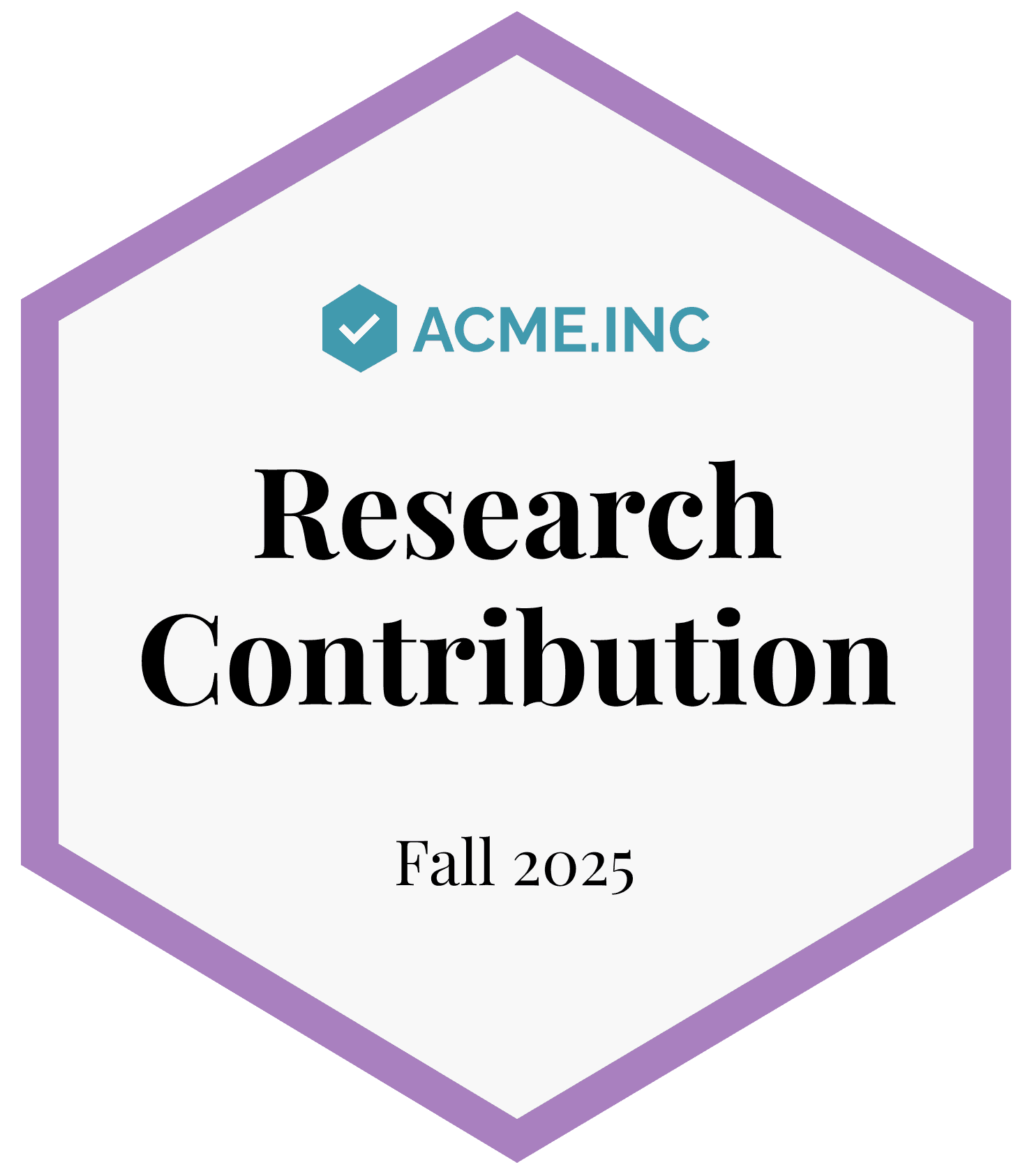 Wauld - Professional and minimalistic purple appreciation badge template