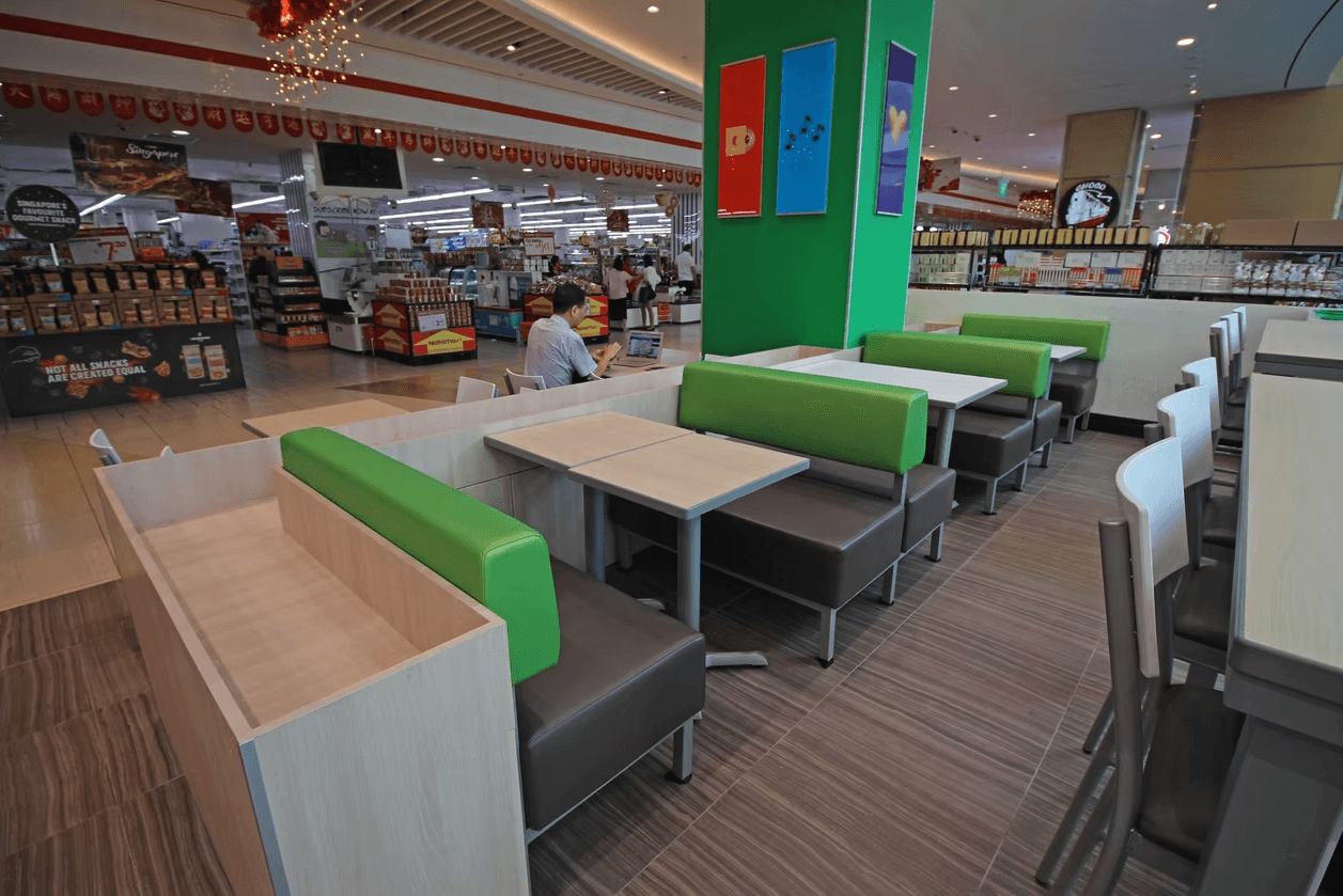 black office rolling chairs and table